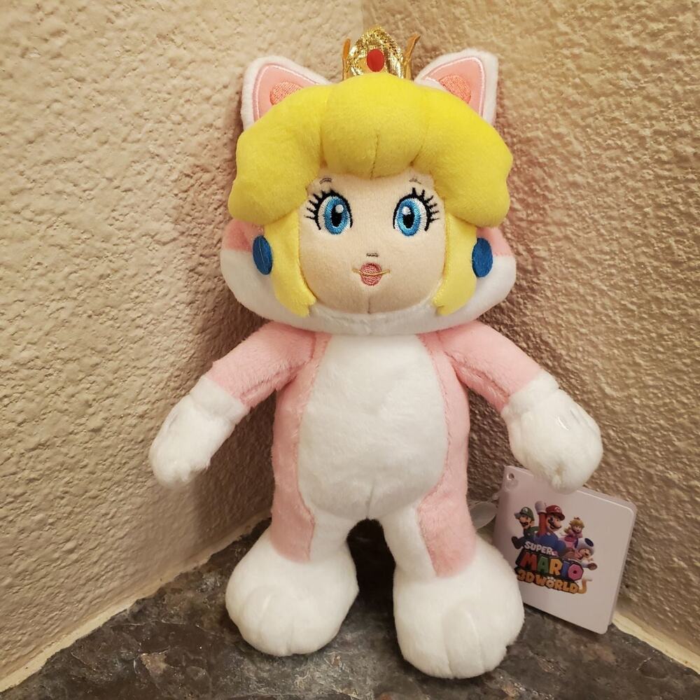 Plush - Neko Cat Princess Peach 10 inch (NEW) - Super Mario - Nintendo